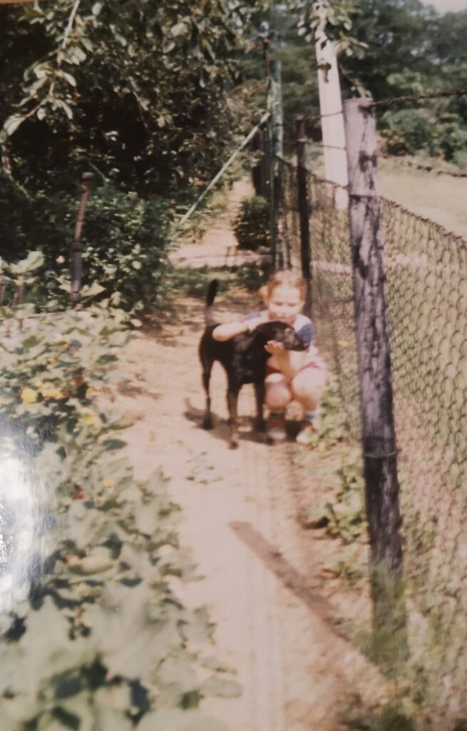 Buksi és én, valamikor az 1990-es évek legelején